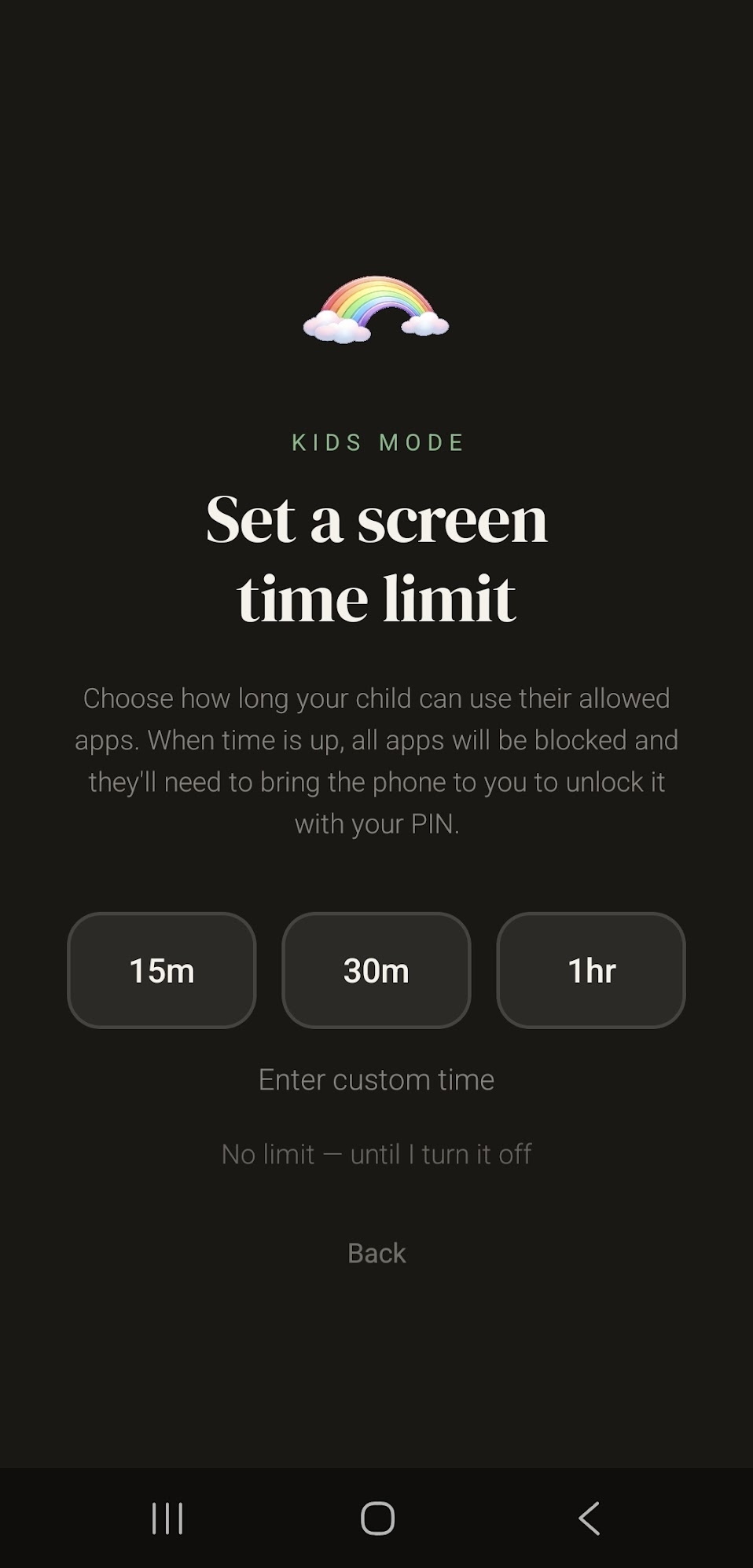 Set a time limit